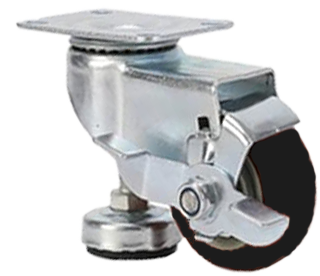 Rolle mit Bremse & nivelierbaren Stellfuss L Max, XL Max