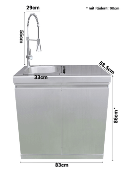 Outdoorkitchen Element Waschbecken