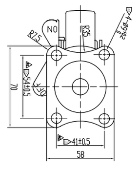 Wheel with brake to BBQ Master L Pro / L Plus / XL Pro / XL Plus