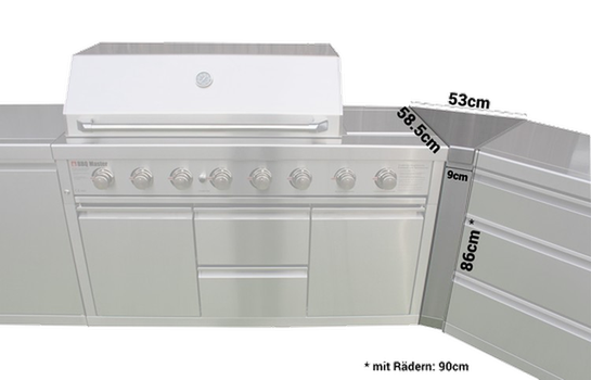 Outdoorkitchen Eckelement 45°